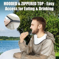 Thickened Mesh 2-Piece Net Suit: Effective Bug Protection for Hiking & Gardening