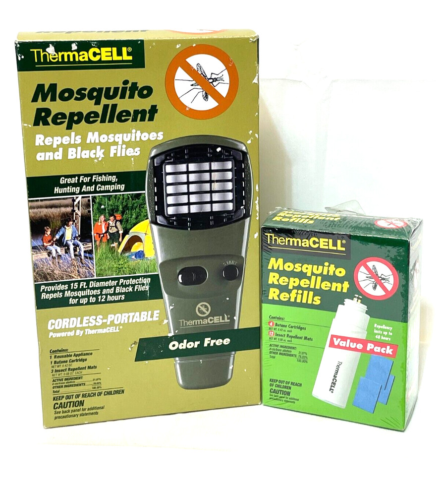 Thermacell Mosquito Repellent 225 Sq Ft + Refill 4Pk, 12 Mats Camping RV (SEALED