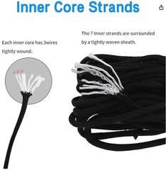 26 Colors Paracord Cord 10 Feet 4mm 550 Paracord Rope 7 Strand Outdoor