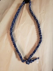 NEW- Neck Lanyard w/break-away clip-Handmade- Paracord 550- White/ Blue/Gray-29″