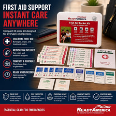Ready America 72 Hour Deluxe Emergency Kit, 1-Person 3-Day Backpack, First Aid K