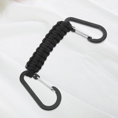 Aluminum Alloy Paracord Keychain For Camping And Hiking 1Pcs 7.9×1.2×0.2In