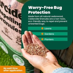 Natural Cedar Granules for Pest Protection | Family & Pet Safe, 2 Bags 16 lbs