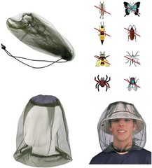 3PCS Mosquito Head Net Mesh Face Protection for Camping Hunting Garden