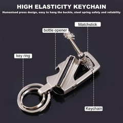 Keychain Lighter， 2 Pack Metal Match Kerosene Lighter， Reusable Waterproof Wi…