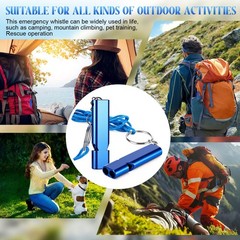 100 Pcs Emergency Whistles Bulk, Aluminum Safety Survival Whistle Keychain wi…