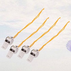 12 Pcs Whistle with Lanyard Emergency Keychain Outdoor Hiking Lifeguard