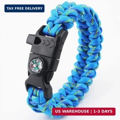 Paracord Buckle with Whistle Compass, Side Release Plastic Buckles for Paracord