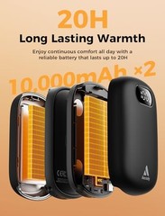 20000mAh Hand Warmers Rechargeable 2 Pack | ±0.5°F Precision | 72-Level Smart