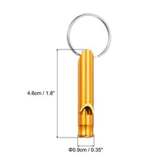 12Pcs Emergency Whistles Safety Whistle with Keychain for Hiking Gold