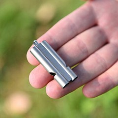 Titanium Keychain Whistle Lanyard Pocket Outdoor Life-saving Camping Tool EDC