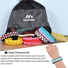 MONOBIN 36 Colors 10ft Paracord 550 Combo kit, Paracord Bracelets Making kit – M