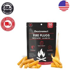 Eco-Friendly Fire Plugs – 50 Odorless, Non-Toxic Fire Starters for Survival Kits