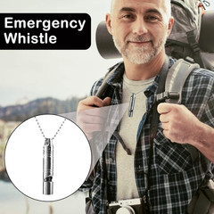 Whistle Emergency,Titanium Whistle Necklace Keychain Loud up to 120db,Emergency