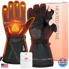 Surgoal Heated Gloves For Men Women 7.4V Battery Rechargeable 2.5-Hour Charging