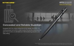 NITECORE NTP31 Bolt Action Aluminum Alloy Tactical Pen W/ Tungsten Glass Breaker