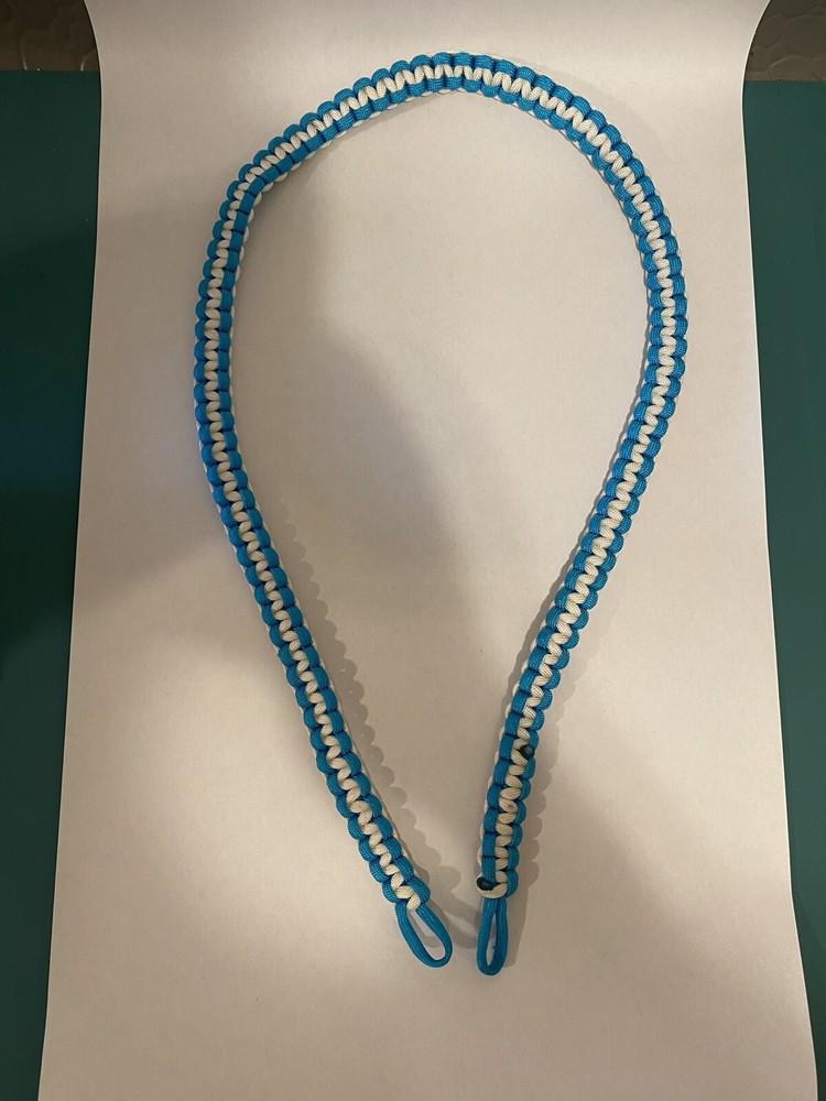 550 paracord lanyard Neck Lanyard ID strap key Chain Teal White Dolphins 37 Inch