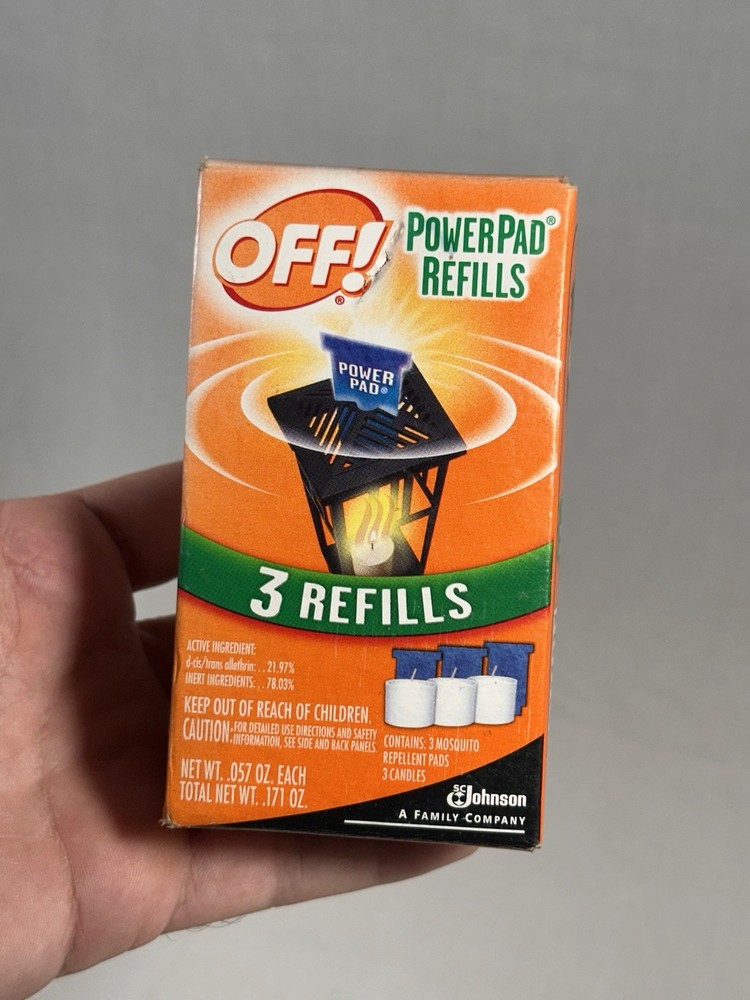 OFF! Lamp & Lantern Refill 3 Candles 3 Pads 2004 backyard summer garden NOS
