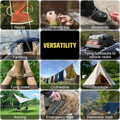 Paracord Rope 750 lb – 1000ft / 500ft / 200ft / 100ft 5/32″ Parachute Cord 4M…