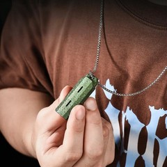 Titanium Alloy Double Tube Survival Whistle EDC Outdoor Loud Pendant Keychain