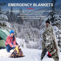 9 Mantas de Emergencia Termicas de Mylar para Supervivencia Camping y Hiking