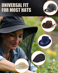 Mosquito Head Net, 2 Pack Ultra Fine Ice Silk Cooling Breathable Soft Large Long