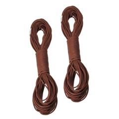 2Pcs Reusable Brown Nylon Utility Rope Tent Guide Ropes for Outdoor Use