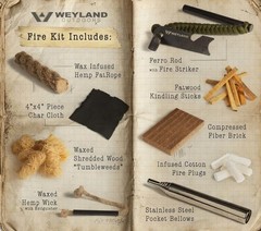 WEYLAND Bushcraft Fire Starting Kit – Ferro Rod & Magnesium Starter black