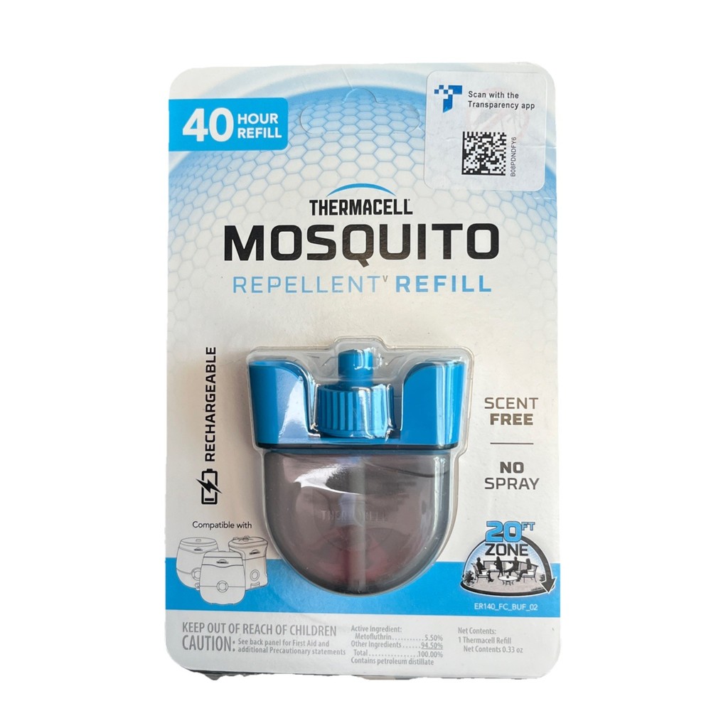 Thermacell Mosquito Repellent Refills, 40/Hour, 20 Ft Zone, Scent-Free