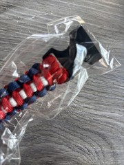 USA United States Flag Paracord Clip On Bracelet Red White & Blue Wristlet