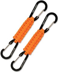 Paracord Braided Carabiner Keychain Lanyard Strap, Hanger Stroller Hook w/2 C…