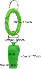 Sport Whistle with Bracelet 6Pcs Loud Clear Plastic Whistles with Stretchable Co