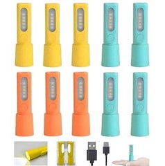 10 Pack Mini Small LED Flashlights，USB C Rechargeable FlashLights，Camping