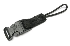 Plastic Black Curved Buckle w/Strap, 50pcs