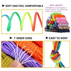 Paracord 550 Combo kit, 24 Colors 10ft Paracord Rope with Instruction, Multifunc