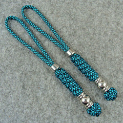 2 Pack Handmade 550 Paracord Knife Lanyard With Steel Beads / Knife Pendant