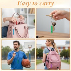 200 Pcs Emergency Whistles with Keychains, Aluminum Survival Whistle, Extra L…