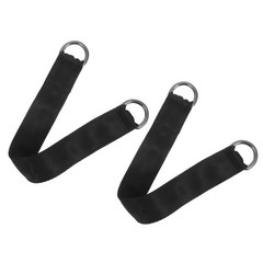 2Pcs Heavy Duty Nylon Tree Swing Strap Kit with D Rings Antislip Design Black