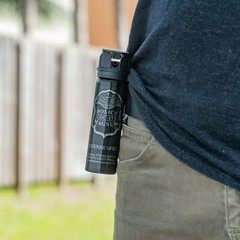 5 POLICE MAGNUM Pepper Spray Self Defense Safety 4oz Flip Top Belt Clip Fogger