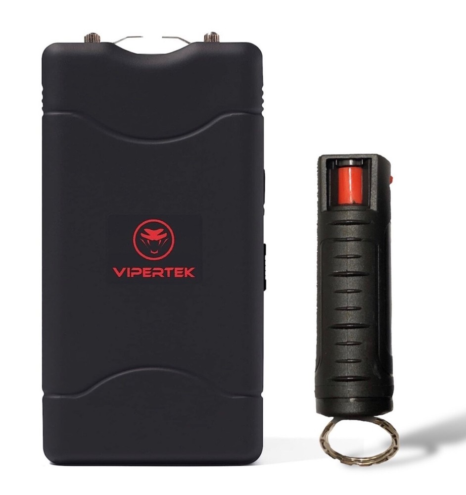 VIPERTEK USB Rechargeable Stun Gun 350 BV 2.0mAh + Pepper Spray
