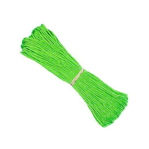 1.8 MM Fluorescent Reflective Guyline Tent Rope – 95 Paracord for 20m Green