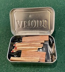 Survival Fire Starter Kit in Altoid Can with Genuine Leather Pouch