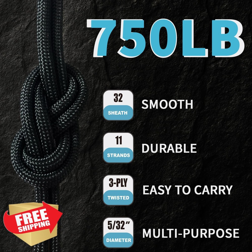 FISHLUND 750lb Paracord – 4mm Imperial Red Camping Outdoor Rope