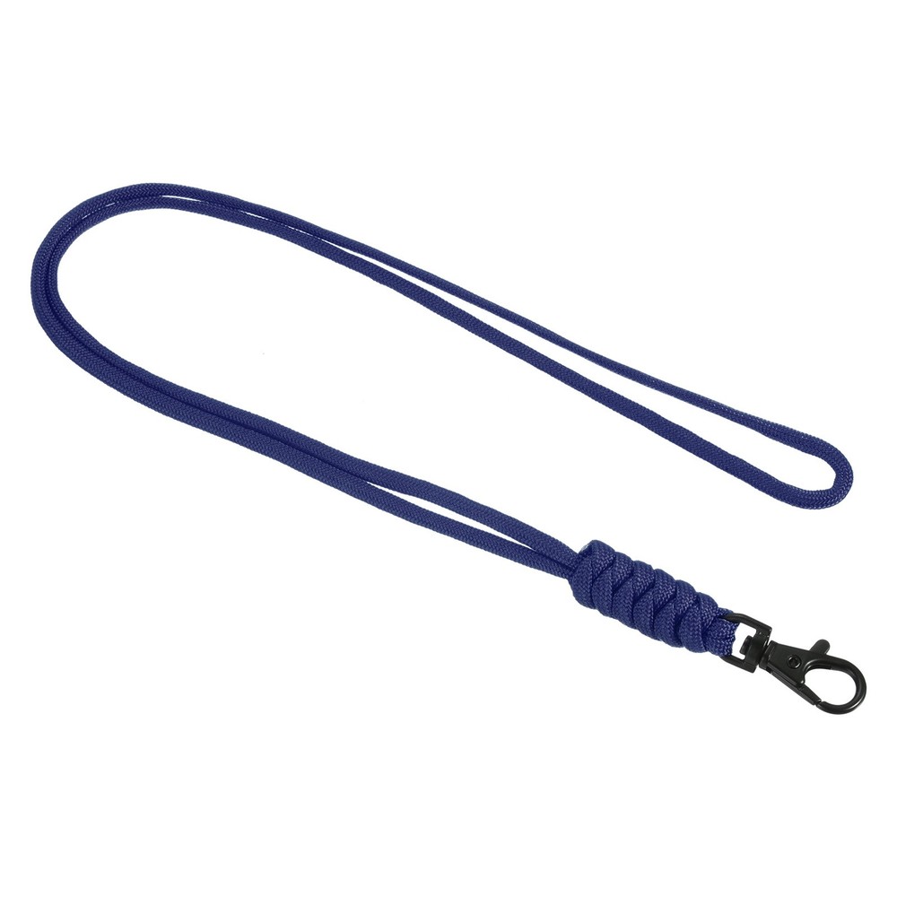 19″ Paracord Lanyard Lobster Clasp Necklace Badge Holder Strap Cord Blue
