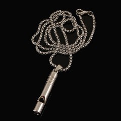 2 Pcs Titanium Whistle Necklace, Trendy Necklace Pendant Whistle for Jewelry …