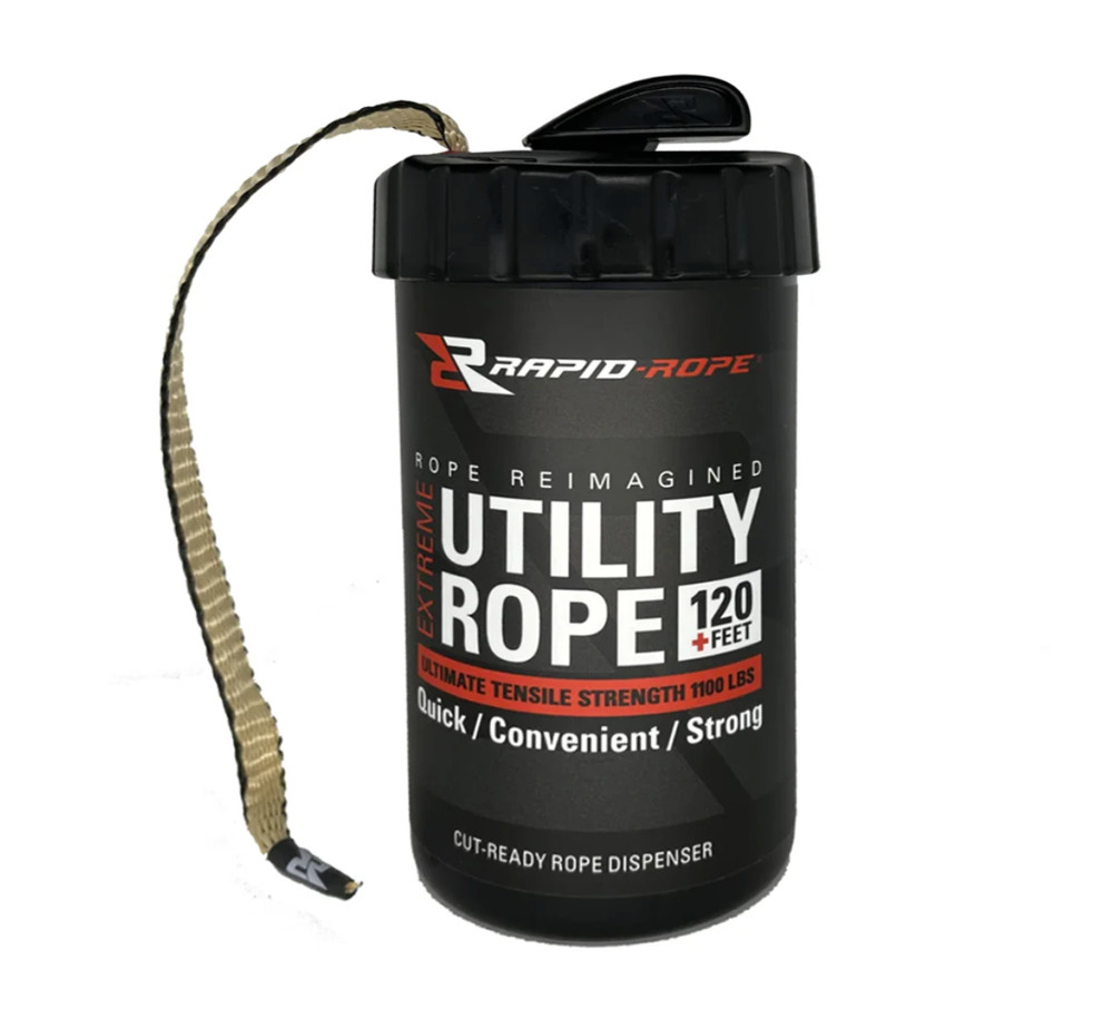 Rapid Rope Canister 120ft Tan Flat Tactical Paracord, Made in USA, 1100lb Tested
