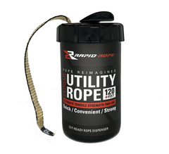 Rapid Rope Canister 120ft Tan Flat Tactical Paracord, Made in USA, 1100lb Tested