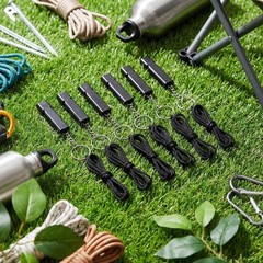 100 Pcs Emergency Whistles Bulk, Aluminum Safety Survival Whistle Keychain wi…