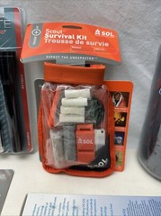 SOL Scout, Lighter, Mini Maglite Outdoor Research Nalgene Filter Survival Kit