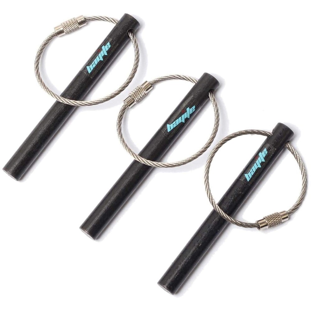 Ferrocerium Fire Starter Rods with Keychain Ring 3.14 Inch 3-Pack